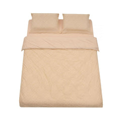 🎁 Lenjerie de pat din microfibra cu broderie, pentru 2 persoane, 4 piese, crem Tuffata (100% off)