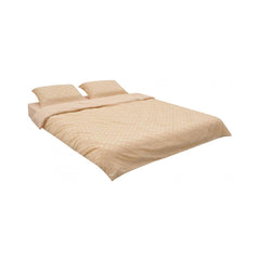 Lenjerie de pat din microfibra cu broderie, pentru 2 persoane, 4 piese, crem Tuffata