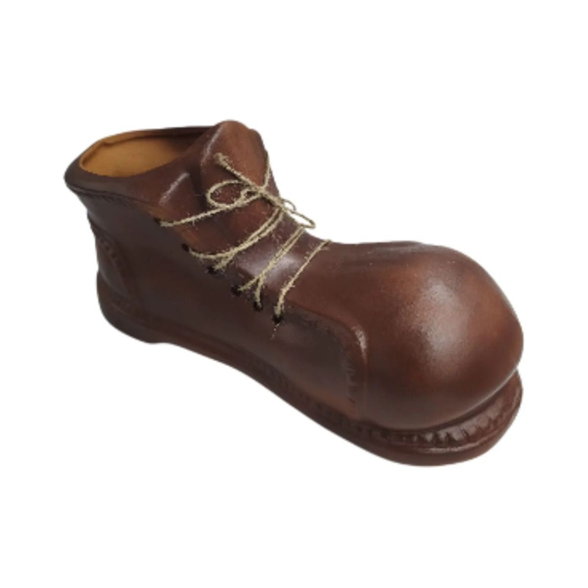 Decoratiune de gradina 35 cm ghiveci bocanc maro