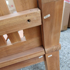 Set mobilier terasa/gradina Pinky 4 piese din lemn masiv de tec cu perne incluse - RESIGILAT
