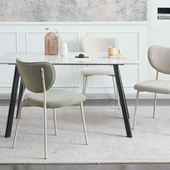 Scaun dining stivuibil Forum, verde, material textil si cadru metalic