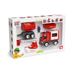 Set masina de pompieri cu 2 pompieri si accesorii MultiGO