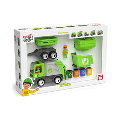Set masina de gunoi cu 2 muncitori si accesorii MultiGo