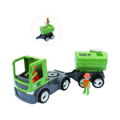Set masina de gunoi cu 2 muncitori si accesorii MultiGo