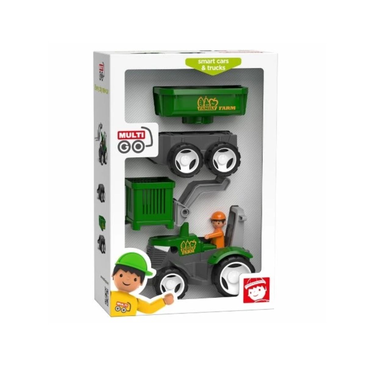 Set tractor cu 1 fermier si accesorii MultiGO
