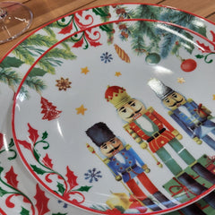 Farfurie multicolora din portelan Nutcracker Ø26 cm Inart