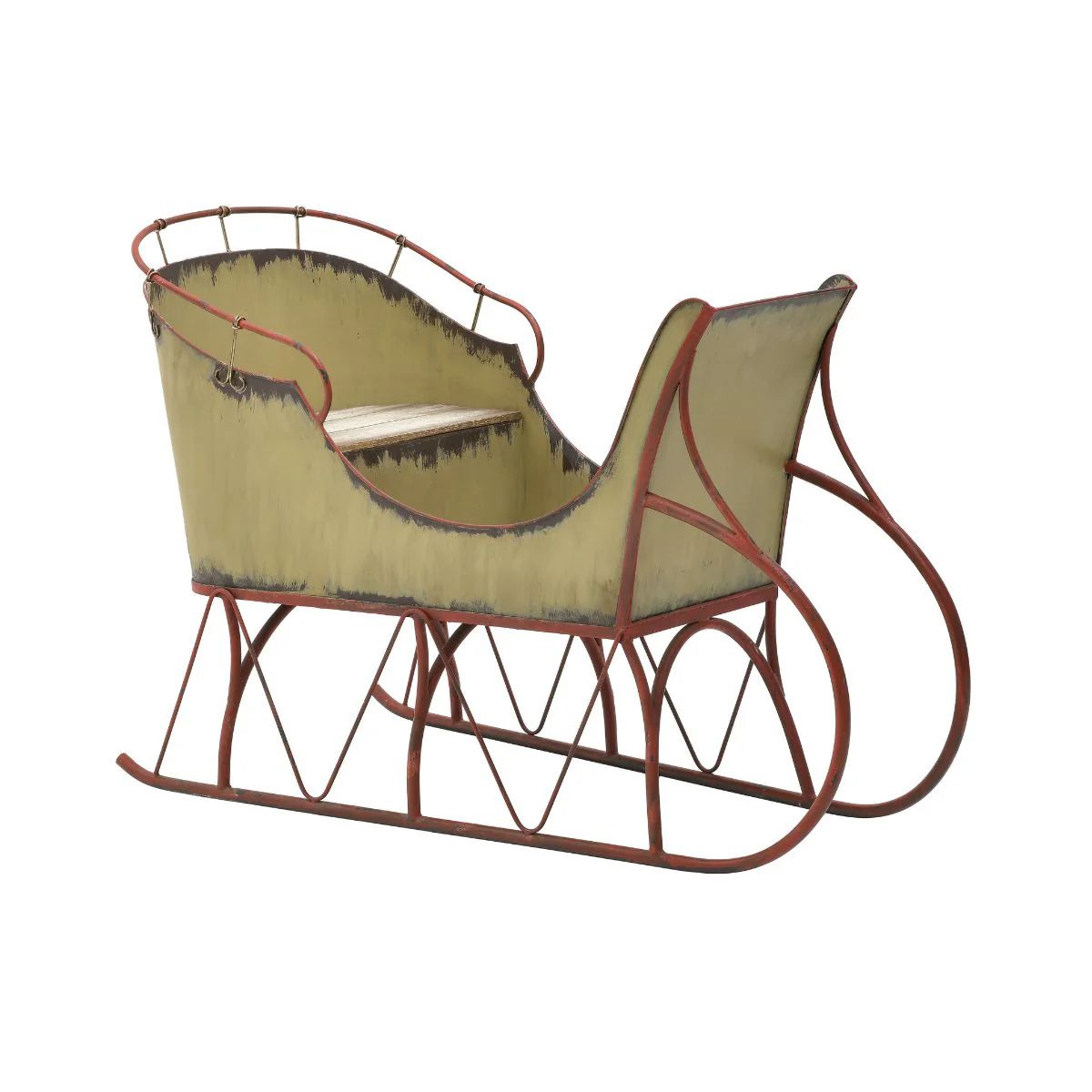 Sanie metalică decorativă de Crăciun – dimensiuni mari (155x73x104) Inart