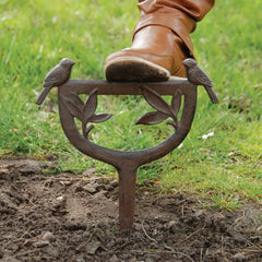 Curatator de incaltaminte ruginiu din otel turnat Bird Silhouette Esschert Design