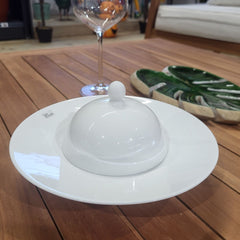 Farfurie adanca alba, cu capac, din portelan Ø21,5 cm Apero Cosy&Trendy