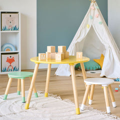 Set masuta cu 2 scaunele pentru copii, multicolor, din lemn de pin si MDF Kids set Zeller