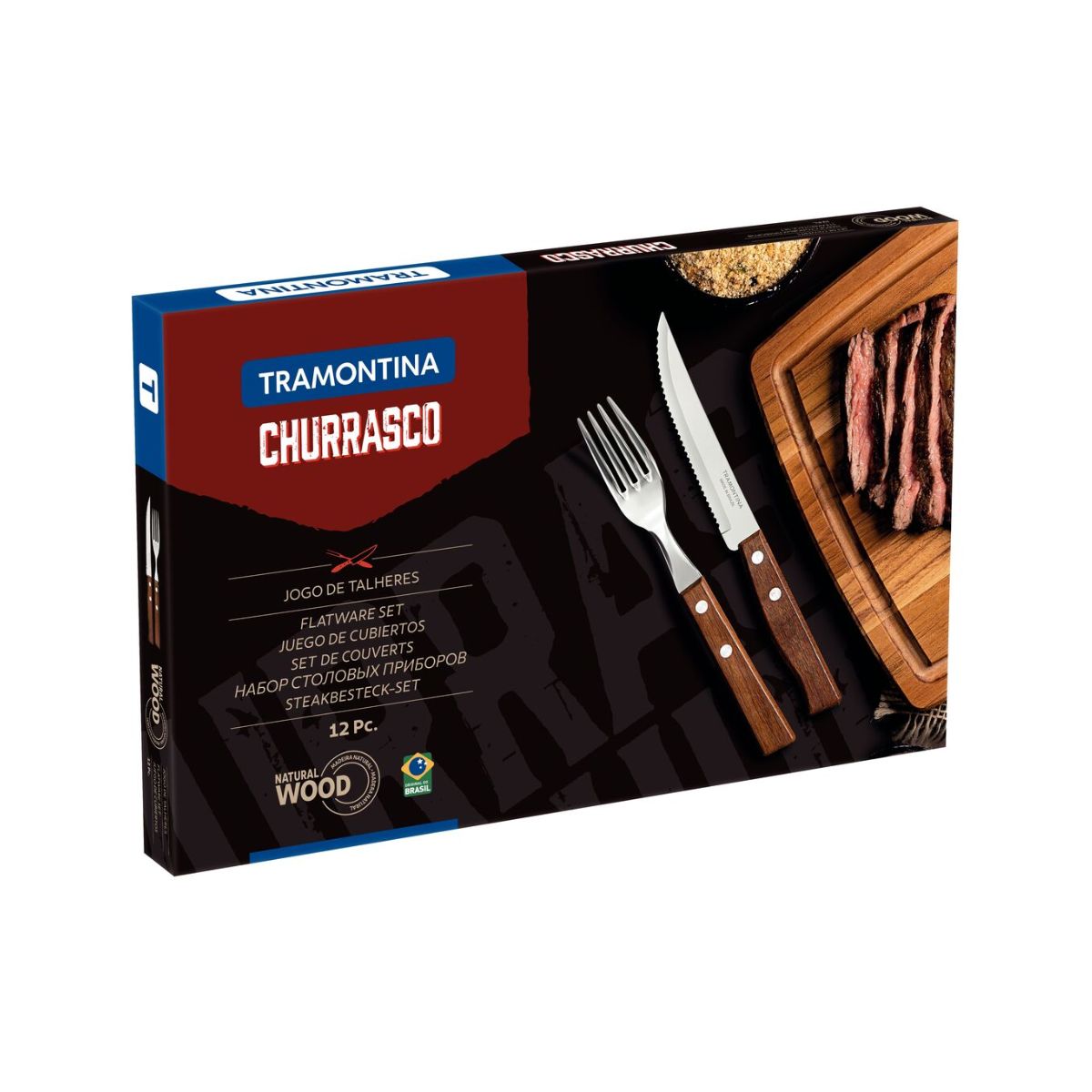 Set tacamuri pentru friptura, 12 piese, Tradicional Steak-/Pizza Tramontina