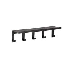 Cuier metalic suspendat 40 cm lungime, negru, Wall rack 5 hooks Zeller