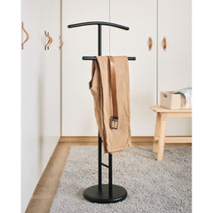 Valet de haine negru din metal, 114 cm, Valet Stand Zeller
