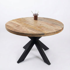 Masa de dining rotunda din lemn de mango Ø120 cm Verena Star Haro