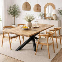 Masa de dining din lemn de mango 180x90 cm Veda Star Haro