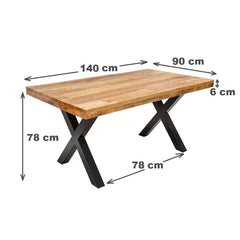 Masa de dining din lemn de mango 140x90 cm Veda X Haro