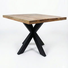 Masa de dining patrata din lemn de mango 120x120 cm Amani Star Haro