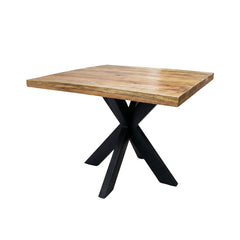 Masa de dining patrata din lemn de mango 120x120 cm Amani Star Haro