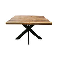 Masa de dining patrata din lemn de mango 120x120 cm Amani Star Haro
