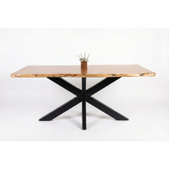 Masa de dining din lemn de acacia 180x90 cm Bandra Star Live Edge Haro