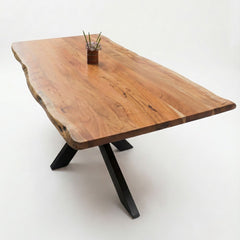 Masa de dining din lemn de acacia 180x90 cm Bandra Star Live Edge Haro