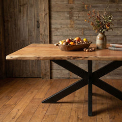 Masa de dining din lemn de acacia 180x90 cm Bandra Star Live Edge Haro
