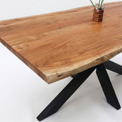 Masa de dining din lemn de acacia 180x90 cm Bandra Star Live Edge Haro