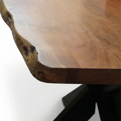 Masa de dining din lemn de acacia 180x90 cm Bandra Star Live Edge Haro