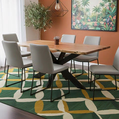 Masa de dining din lemn de acacia 180x90 cm Bandra Star Live Edge Haro