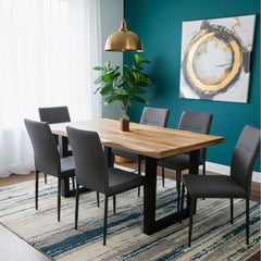 Masa de dining din lemn de mango 160x90 cm Tropical U Live Edge Look Haro