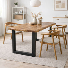 Masa de dining din lemn de mango 160x90 cm Tropical U Live Edge Look Haro