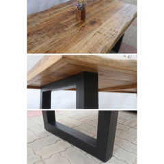 Masa de dining din lemn de mango 160x90 cm Tropical U Live Edge Look Haro