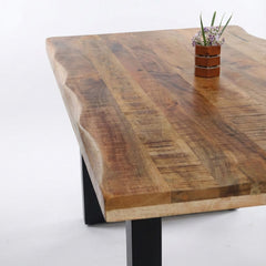 Masa de dining din lemn de mango 160x90 cm Tropical U Live Edge Look Haro