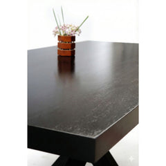 Masa de dining neagra 180x90 cm din lemn de mango Chakra Star Haro