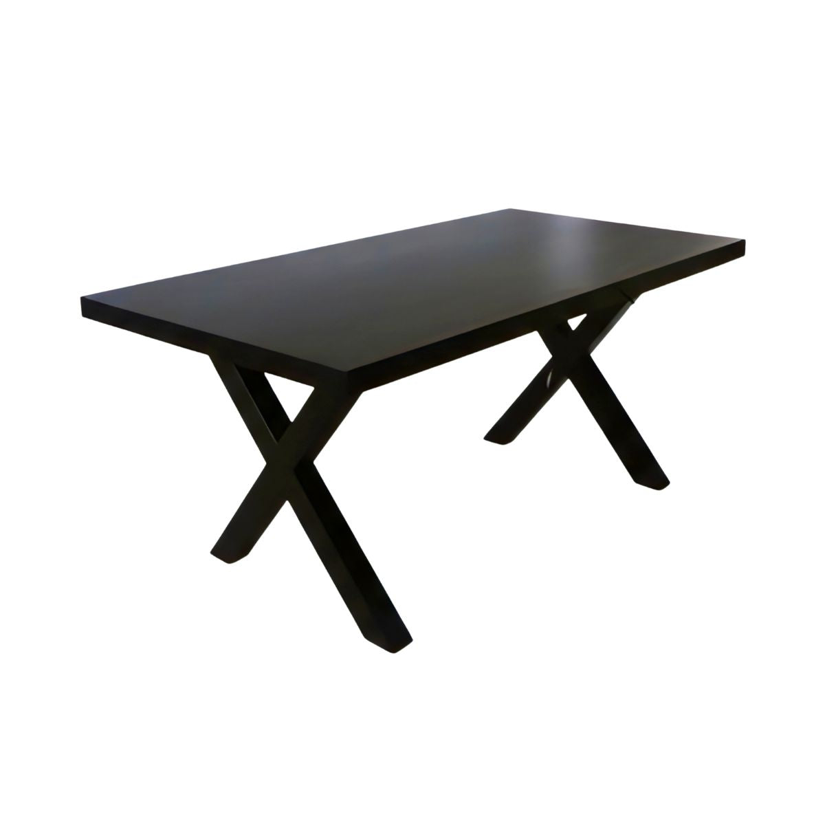 Masa de dining neagra 160x90 cm din lemn de mango Chakra X Haro