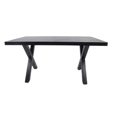 Masa de dining neagra 140x90 cm din lemn de mango Chakra X Haro