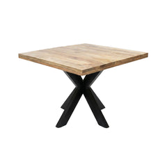Masa de dining patrata din lemn de mango 100x100 cm Amani Star Haro