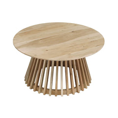 Masuta de cafea rotunda Ø80 cm maro natur din lemn de mango Altamira Haro