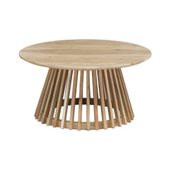 Masuta de cafea rotunda Ø80 cm maro natur din lemn de mango Altamira Haro