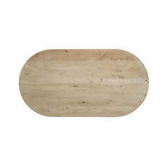 Masa de dining ovala 180x95 cm maro natur din lemn de mango Altamira Haro