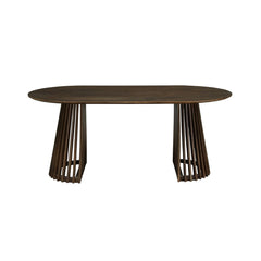 Masa de dining ovala 180x95 cm maro inchis din lemn de mango Altamira Haro