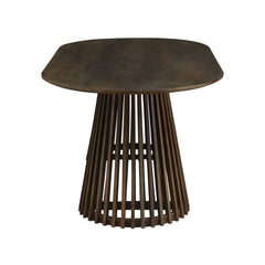 Masa de dining ovala 180x95 cm maro inchis din lemn de mango Altamira Haro