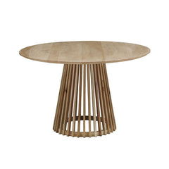 Masa de dining rotunda Ø120 cm maro natur din lemn de mango Altamira Haro