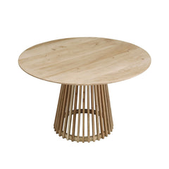 Masa de dining rotunda Ø120 cm maro natur din lemn de mango Altamira Haro