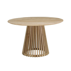 Masa de dining rotunda Ø120 cm maro natur din lemn de mango Altamira Haro