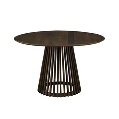 Masa de dining rotunda Ø120 cm maro inchis din lemn de mango Altamira Haro