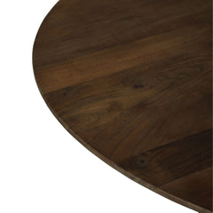 Masa de dining rotunda Ø120 cm maro inchis din lemn de mango Altamira Haro