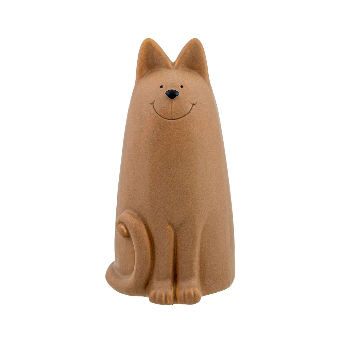 Decoratiune ceramica galben-camel 20 cm design pisica Cosy&Trendy