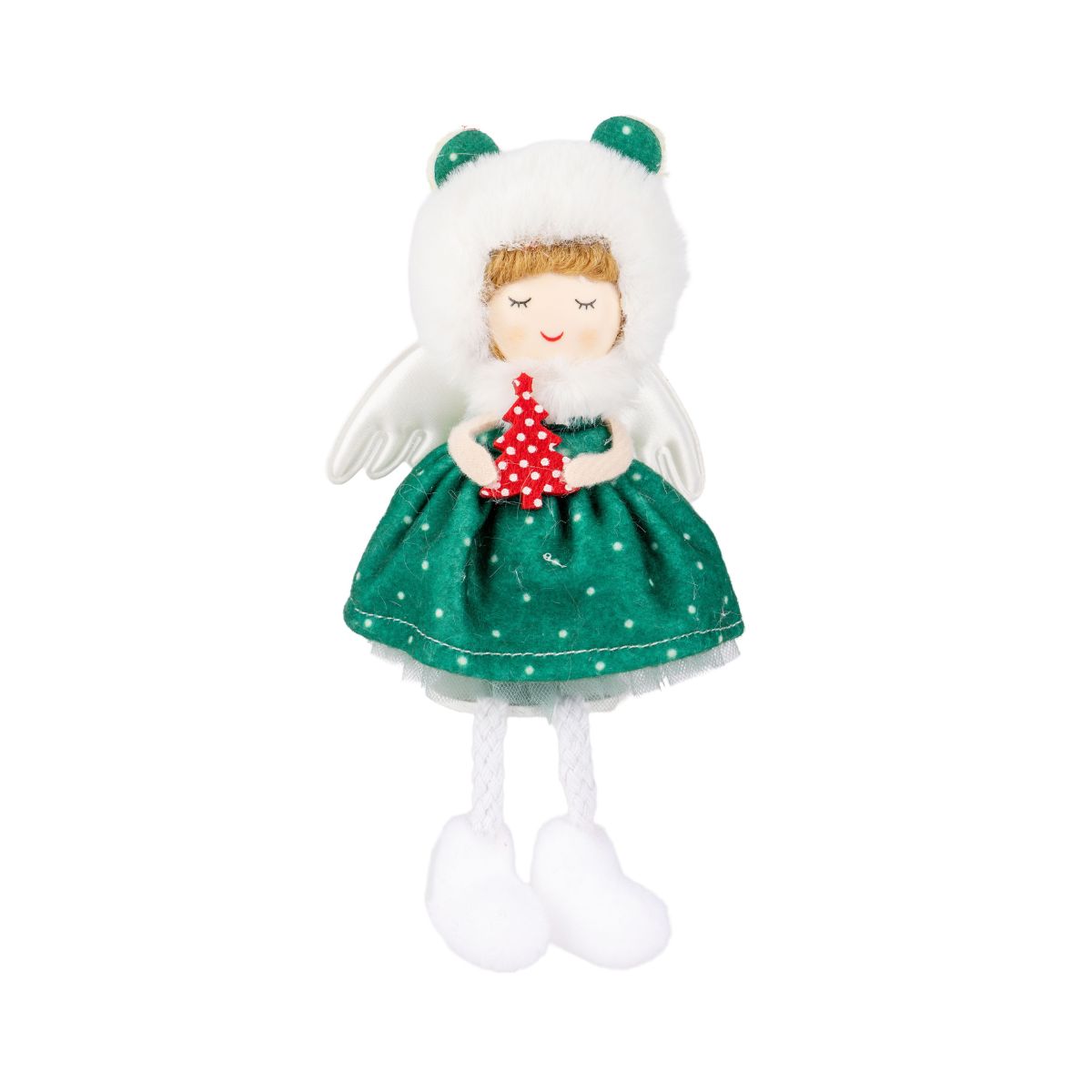 Decoratiune de Craciun Fetita-ingeras verde 16 cm Cosy&Trendy