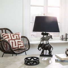 Veioza 64,5 cm neagra din polirasina si plastic Zumo Boltze